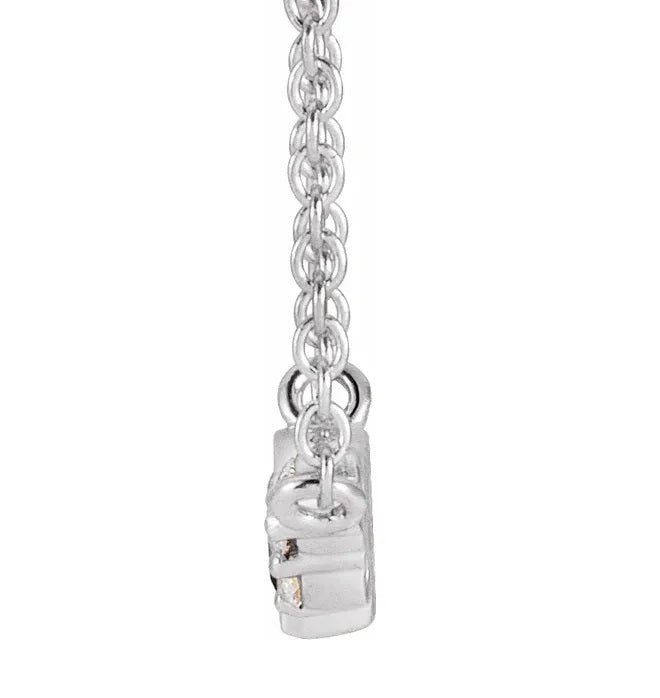 Pink Tourmaline & 0.03 CTW Diamond 16" or 18" Necklace - 14k Gold (Yellow, Rose, or White), Platinum, or Sterling Silver - WWDesignJewelers.com