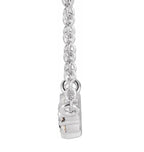 Pink Tourmaline & 0.03 CTW Diamond 16" or 18" Necklace - 14k Gold (Yellow, Rose, or White), Platinum, or Sterling Silver - WWDesignJewelers.com