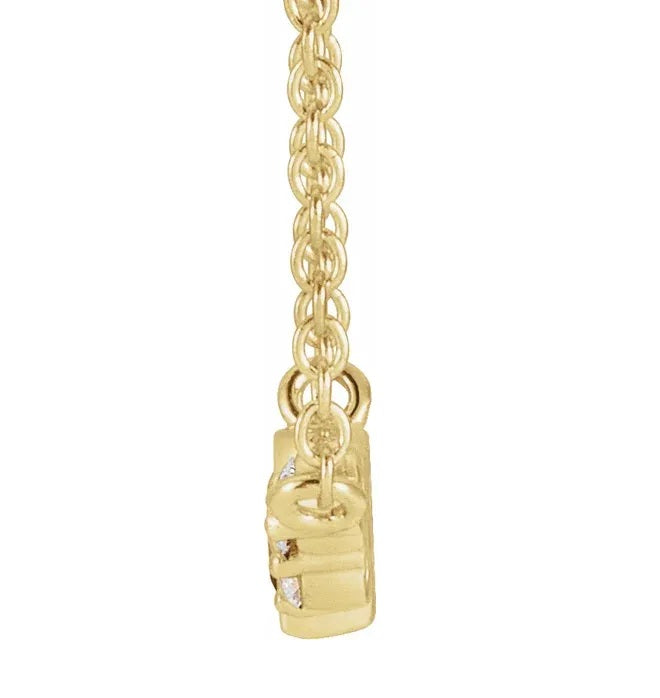 Pink Tourmaline & 0.03 CTW Diamond 16" or 18" Necklace - 14k Gold (Yellow, Rose, or White), Platinum, or Sterling Silver - WWDesignJewelers.com