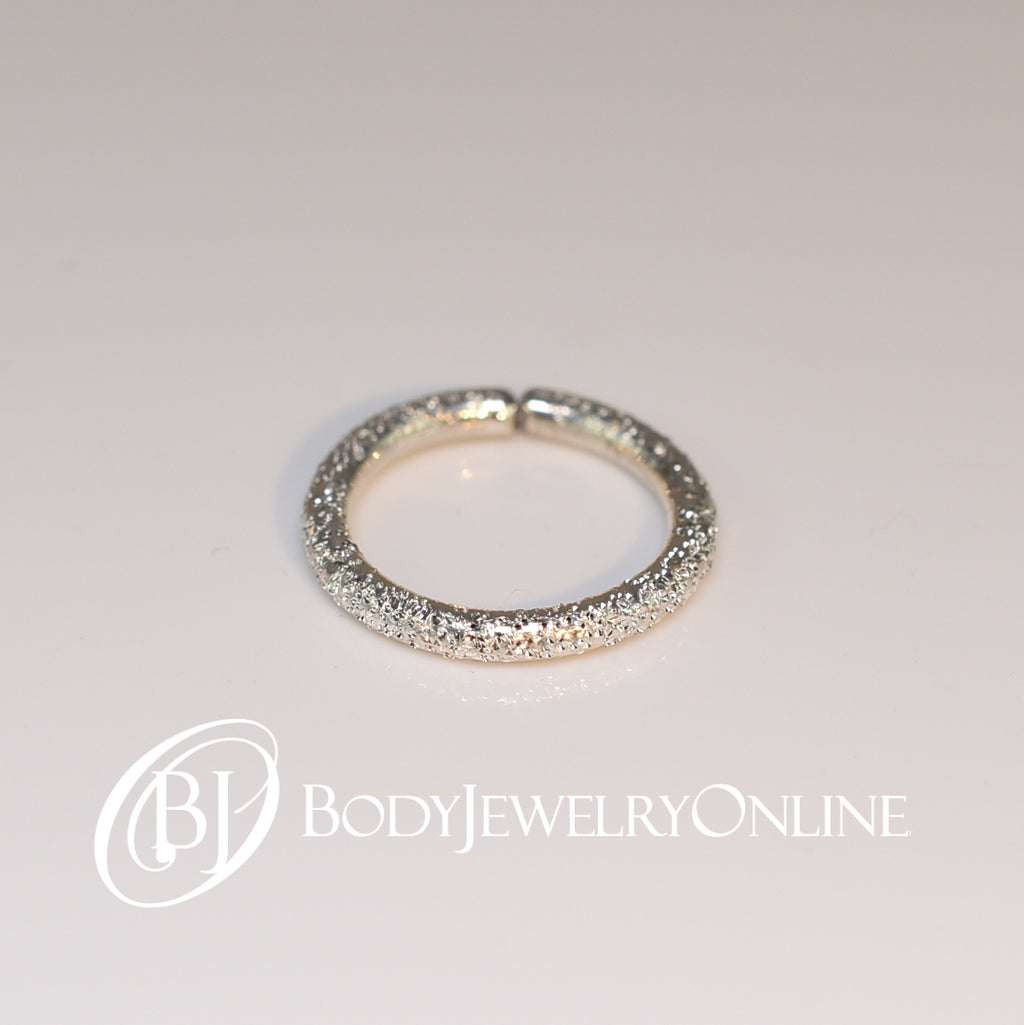 Nose Ring Diamond Cut Sparkly / Cartilage - Gold or Silver - 14 gauge Nose Hoop -VARIETY of Sizes - Earring Helix Tragus Septum Eyebrow Lip Conch