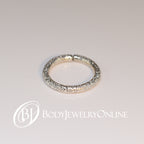 Nose Ring Diamond Cut Sparkly / Cartilage - Gold or Silver - 14 gauge Nose Hoop -VARIETY of Sizes - Earring Helix Tragus Septum Eyebrow Lip Conch
