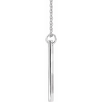 0.03 CTW Diamond Bar Cross 18" Necklace
 - 14k Gold (Y, W or R), Sterling Silver