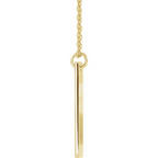 0.03 CTW Diamond Bar Cross 18" Necklace
 - 14k Gold (Y, W or R), Sterling Silver