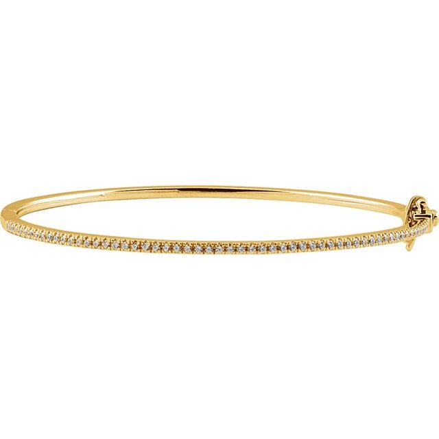 1/2 CTW Natural Diamond Pave 7" Bracelet - 14k Gold (Yellow, White or Rose) wwdesignjewelers.com