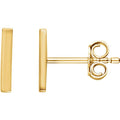 Vertical Bar Earrings - 14K Yellow Gold