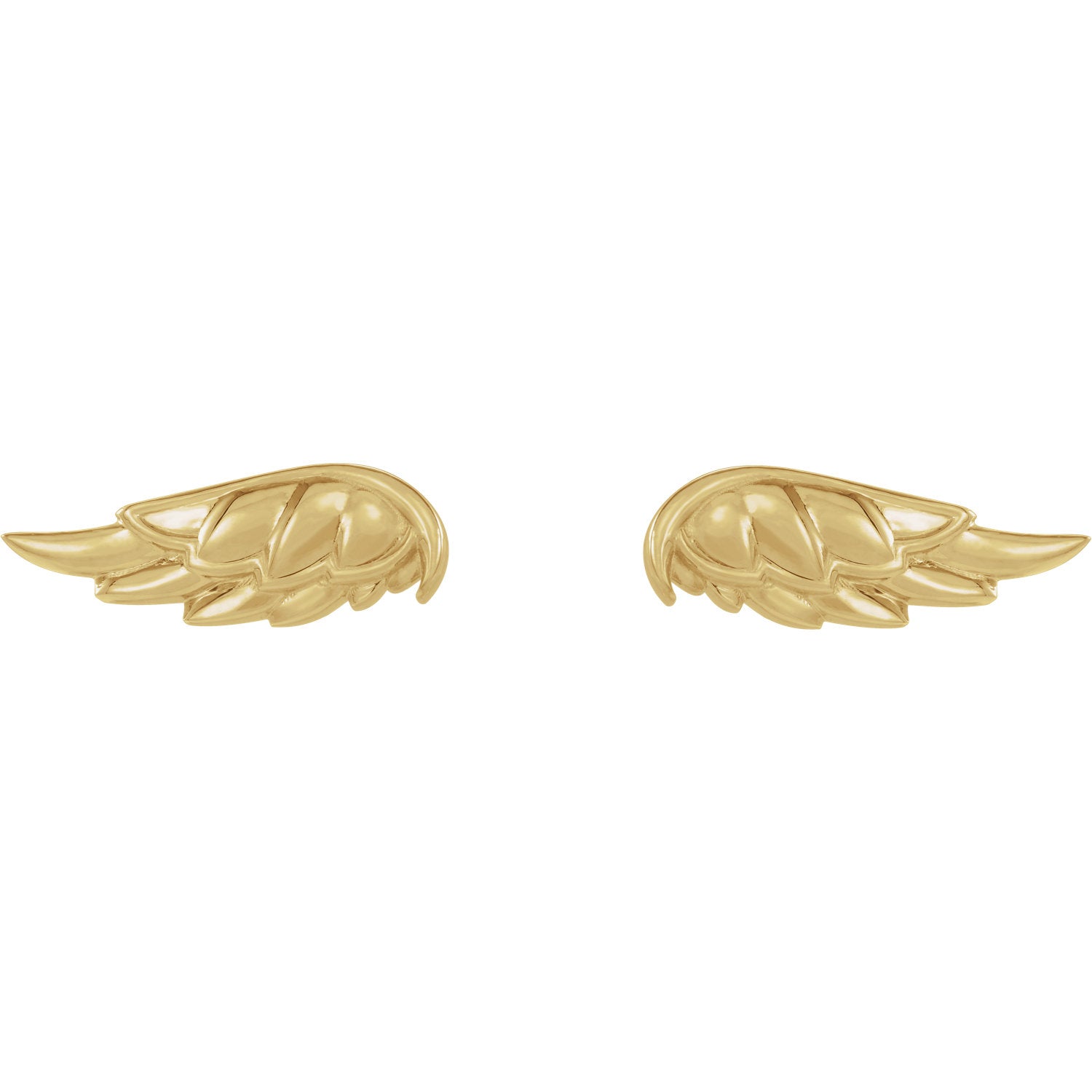 Angel Wing Earrings - 14K Gold (Y, R OR W), Platinum, or Sterling Silver