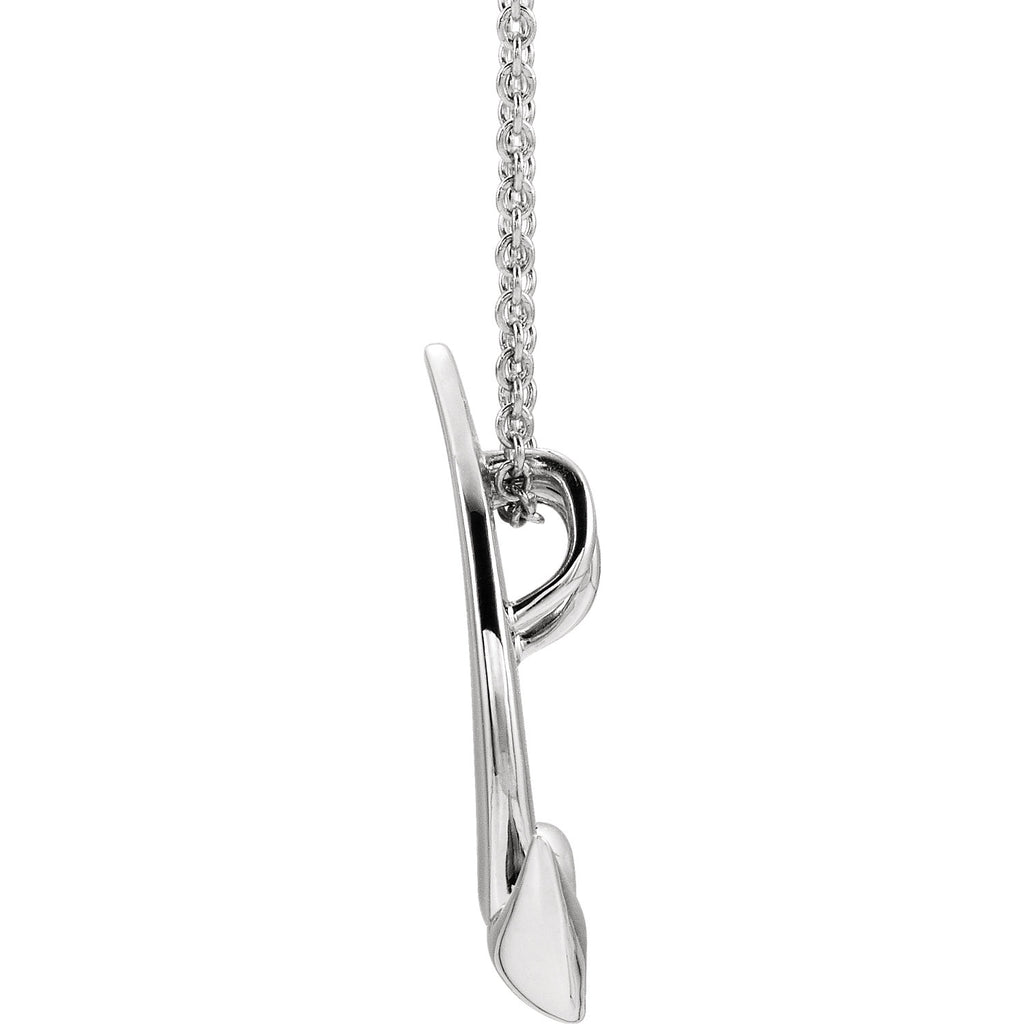 Holy Spirit Dove 16-18" Necklace - 14k Gold (Y, W or R), Platinum, Sterling Silver