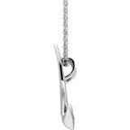 Holy Spirit Dove 16-18" Necklace - 14k Gold (Y, W or R), Platinum, Sterling Silver