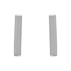 Vertical Bar Earrings - 14K White Gold, Platinum, or Sterling Silver