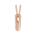 0.05 CTW Diamond Bar Necklace 16-18" - 14k Gold (Y, W or R)