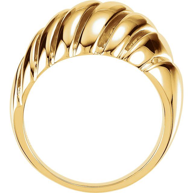 Large Rope Dome Ring - 14k Gold (Y, W or R), 18k Yellow Gold