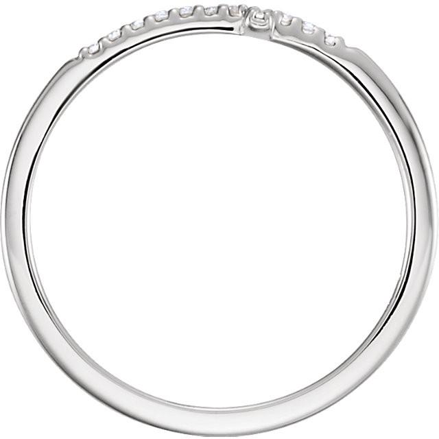 0.085 CTW Diamond Sideways Cross Ring - Sterling Silver, 14k Gold (Y, W or R)