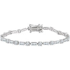 Sterling Silver Cubic Zirconia 7" Line Bracelet