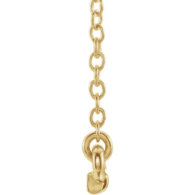 0.07 CTW Petite Diamond Bar Necklace 16-18" - 14k Gold (Y, W or R), or Sterling Silver