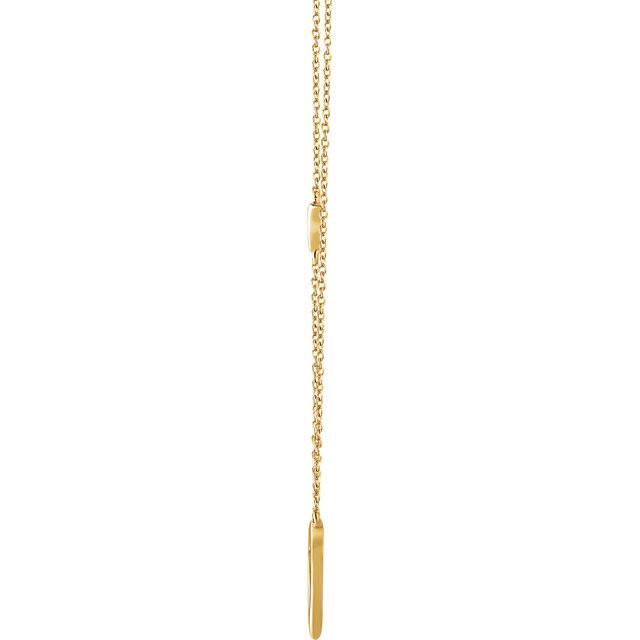 Triangle Necklace 18" - 14k Gold (Y, W or R)