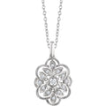 Sterling Silver 1/6 CTW Diamond 16-18" Necklace
