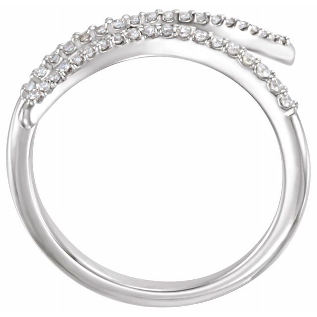1/6 CTW Bypass Diamond Ring - 14k Gold (Y, W or R), Platinum
