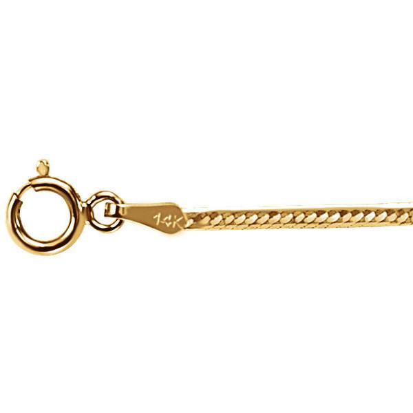 1.5mm Flexible Herringbone Chain 7" Chain Bracelet with Spring Clasp - 14K Yellow