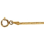 1.5mm Flexible Herringbone Chain 7" Chain Bracelet with Spring Clasp - 14K Yellow