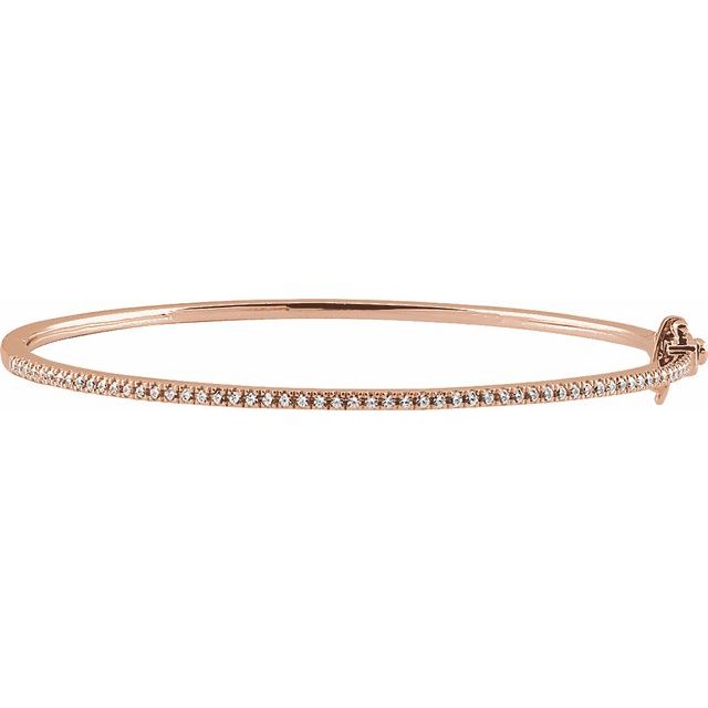 1/2 CTW Natural Diamond Pave 7" Bracelet - 14k Gold (Yellow, White or Rose) wwdesignjewelers.com