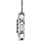 1/4 CTW Diamond and Sapphire Clover Necklace 16-18" - 14k Gold (Y, W or R), or Platinum - wwdesignjewelers.com