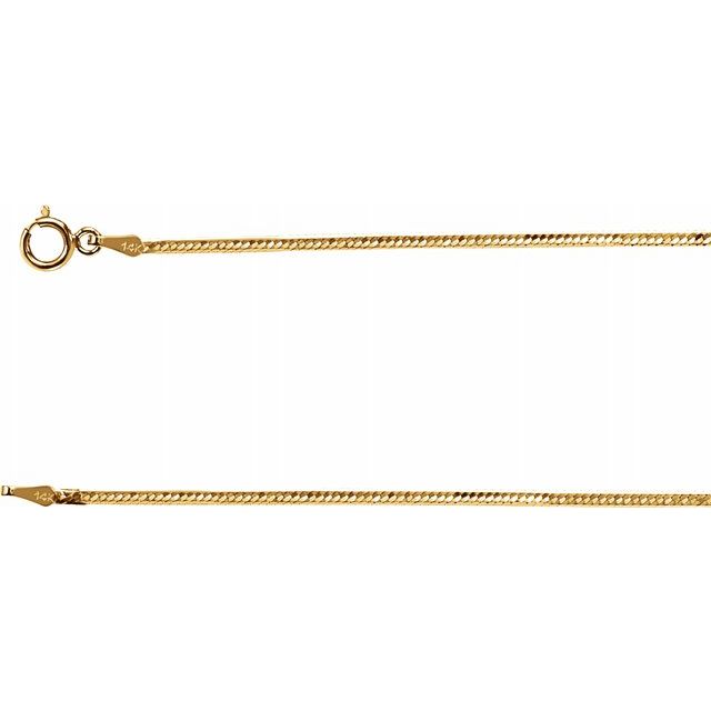 1.5mm Flexible Herringbone Chain Necklace with Spring Clasp - 14K Yellow Gold, 16", 18", 20" & 24"