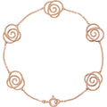 Rose Floral Chain Bracelet - 14k Rose Gold