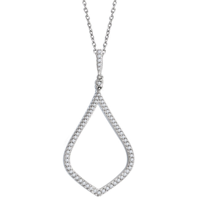 14K Gold 1/4 CTW Diamond 18" Necklace - 14k White, Rose or Yellow Gold - WW Design, LLC