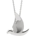 Holy Spirit Dove 16-18" Necklace - 14k Gold (Y, W or R), Platinum, Sterling Silver