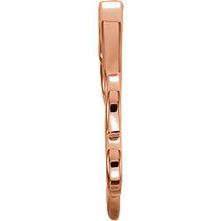 Double Heart Chain Slide Necklace 16"-18" Adjustable - 14k Gold (Y, W or R), Sterling Silver
