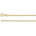 1.75mm Hollow Bead 7" Chain Bracelet - 14k Yellow Gold