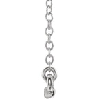 0.07 CTW Petite Diamond Bar Necklace 16-18" - 14k Gold (Y, W or R), or Sterling Silver