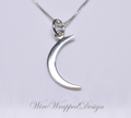 Crescent Moon Necklace - 925 Sterling Silver
