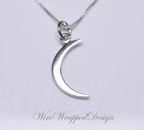 Crescent Moon Necklace - 925 Sterling Silver