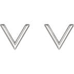 Small "V" Chevron Earrings - 14k Gold (Y or W), Platinum or Sterling Silver