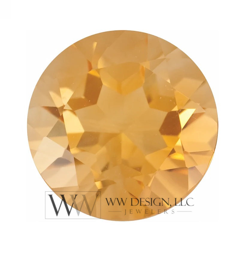 Citrine Genuine 5mm 0.48ct Belly Navel Ring Curved Barbell 14k Yellow Gold 14k White Gold 14k Rose Gold 14 ga Gift Body Jewelry Belly Ring