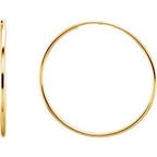 Endless Huggie Hoop Earrings - 14k Gold (Y, W or R) or Sterling Silver 