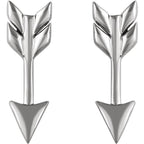 Arrow Earrings - 14K Gold (Y, W or R), or Sterling Silver