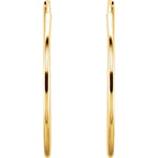 Hoop Endless Huggie Sleeper Earrings 24mm - 14K Gold (Y, R OR W)