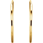 Hoop Endless Huggie Sleeper Earrings 20mm  - 14K Gold (Y, R OR W)