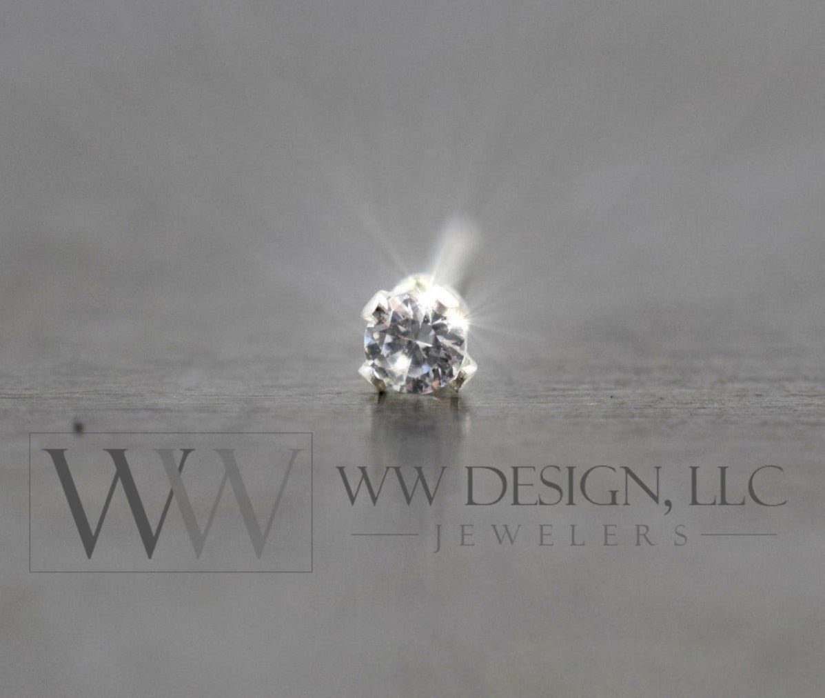 SWAROVSKI 2mm Crystal in a Tragus Cartilage Helix Stud Post Sterling Silver / 14k Yellow or White Gold Filled / Solid L-Post Sparkly CZ Nose