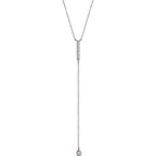 1/8 CTW Diamond Bar Y Necklace 16-18" - 14k Gold (Y, W or R)
