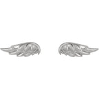 Angel Wing Earrings - 14K Gold (Y, R OR W), Platinum, or Sterling Silver