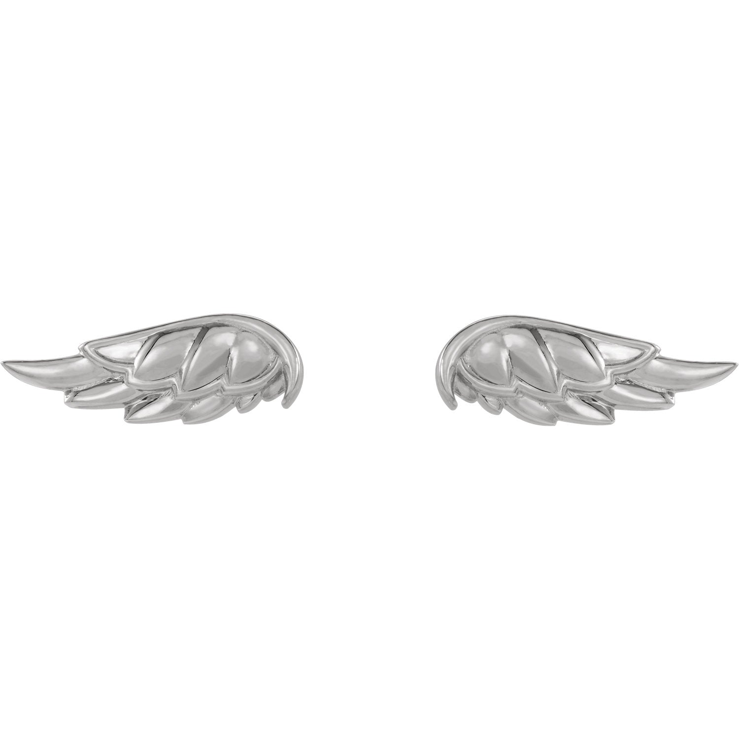 Angel Wing Earrings - 14K Gold (Y, R OR W), Platinum, or Sterling Silver