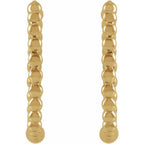 Copy of Beaded Huggie Earrings 15mm - 14k Gold (Y, R, W)