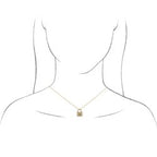 1/2 CTW Diamond Pad Lock 16-18" Necklace - 14k Gold (Y, W or R), or Platinum, Sterling Silver wwdesignjewelers.com