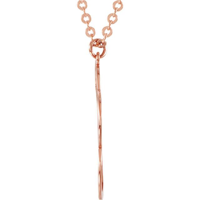 Rose Floral Chain Necklace - 14k Rose Gold