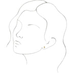 0.03 CTW Natural Diamond Star Starburst Earrings - 14K Gold (Y, R or W), Platinum, or Sterling Silver