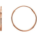 Endless Huggie Hoop Earrings - 14k Gold (Y, W or R) or Sterling Silver 