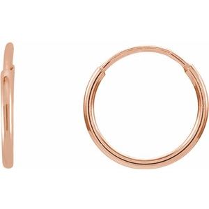 Endless Huggie Hoop Earrings - 14k Gold (Y, W or R) or Sterling Silver 